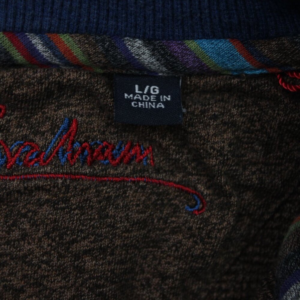 Robert Graham Sweatshirt Mens Large Blue 1/4 Zip 100% Cotton‎ Pullover Sweater - Picture 5 of 9